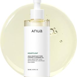 Anua Heartleaf Pore Control Cleansing Oil, Pore Cleanser, Sebum Care, Gentle Melting Oil Cleanser for Face, Safe For All Skin Type, Daily Hydrating Makeup Remover, Korean Skin Care (6.76fl.oz)